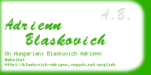 adrienn blaskovich business card